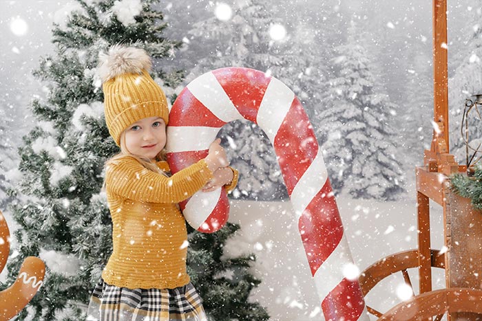 Sesiones de Navidad en decorado valencia